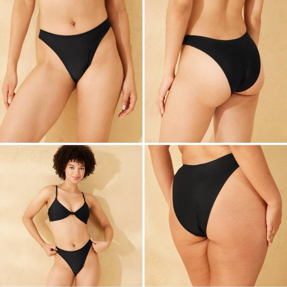 Wild Fable Black Mid Rise Super Cheeky Ultra High Leg Bikini Bottom
Sz S 4-6
NWT